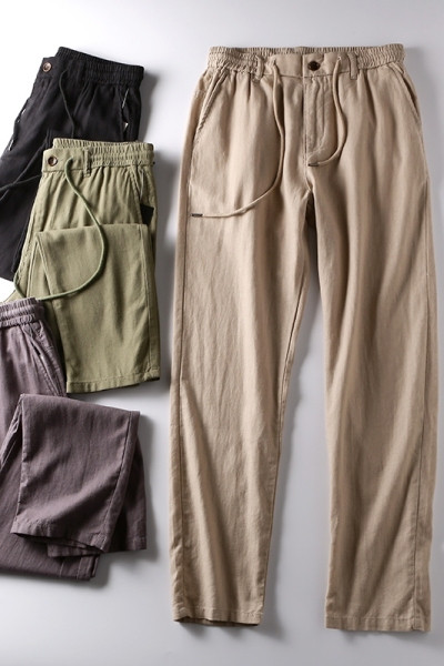 Modern férfi nadrág nyakkendővel - egyenes modell