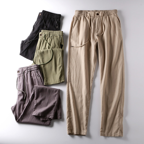 Modern férfi nadrág nyakkendővel - egyenes modell