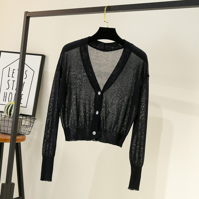 Γυναικεία μοντέρνα ζακέτα με λαιμόκοψη και μακριά μανίκια