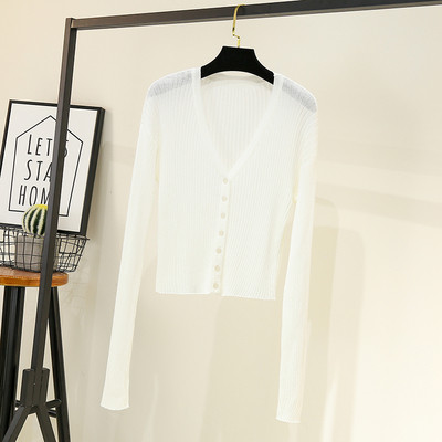 Γυναικεία ζακέτα με βαθύ ντεκολτέ και μακριά μανίκια