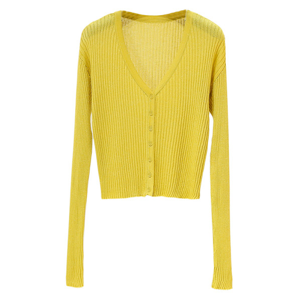 Γυναικεία ζακέτα με βαθύ ντεκολτέ και μακριά μανίκια