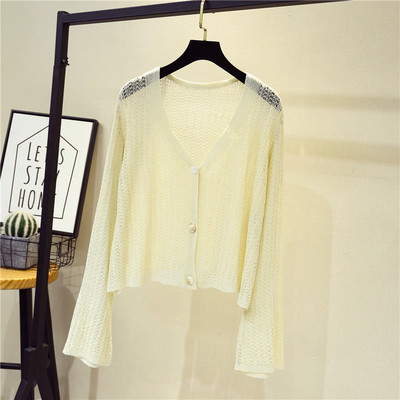 Modern női mellény hosszú ujjal és spitz nyakkivágással