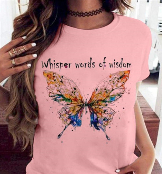 Moodne liblikatrükiga T-särk