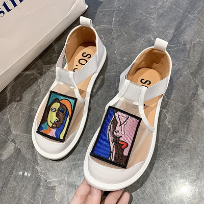 Νέο μοντέλο γυναικεία παπούτσια με χρωματιστό  απλικέ