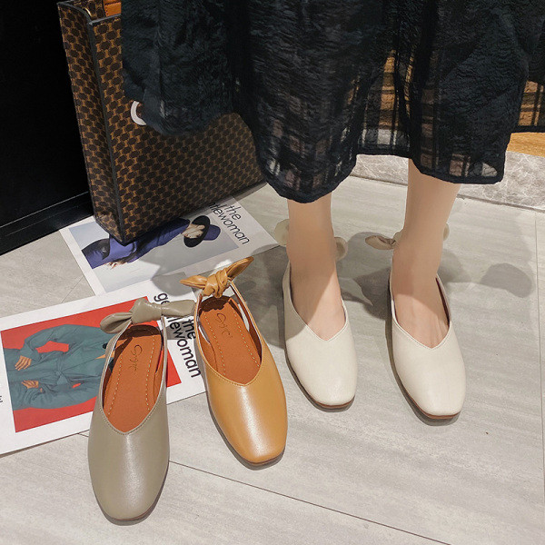 Női alkalmi cipő eko bőrből három színben szalaggal