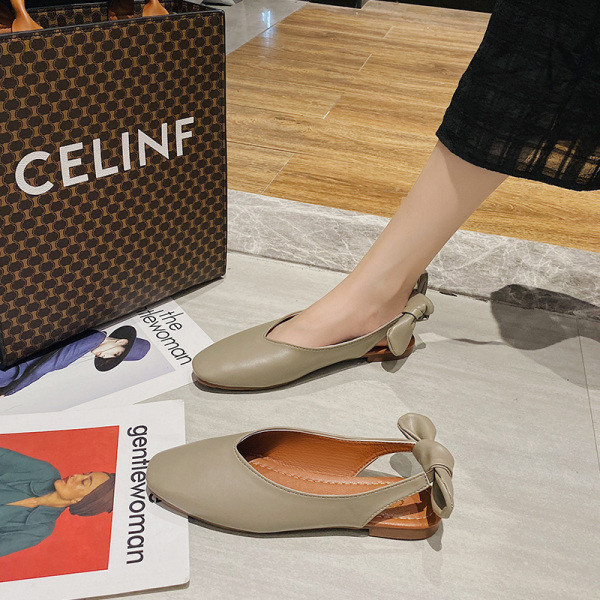 Női alkalmi cipő eko bőrből három színben szalaggal