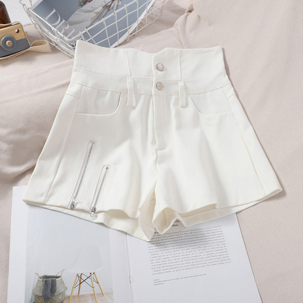 Moodsad kõrge vöökoha ja lukuelemendiga naistepüksid