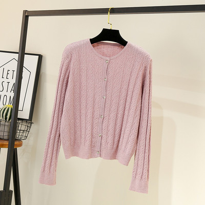 Moderna sieviešu veste ar apaļu kakla izgriezumu