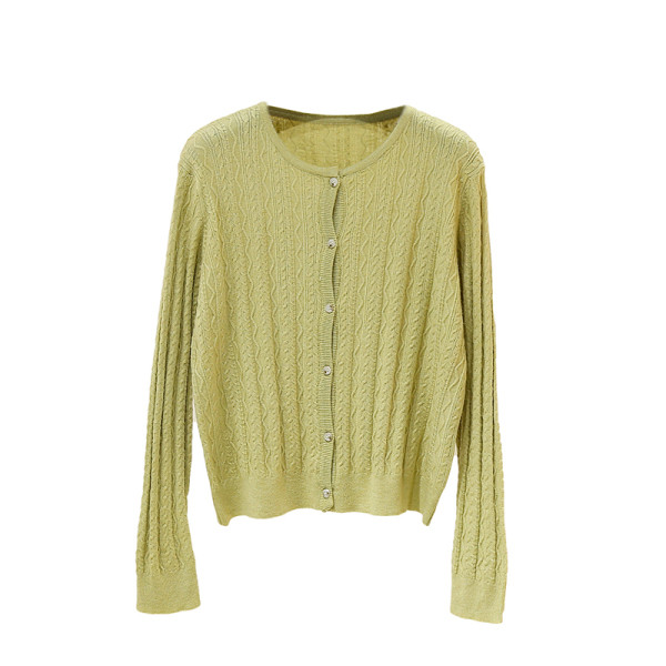 Moderna sieviešu veste ar apaļu kakla izgriezumu