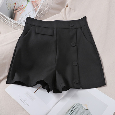 Дамски къси панталони  с висока талия и джобове