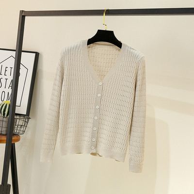 Uue mudeli naiste kampsun - spits-kaelusega ja nööpidega