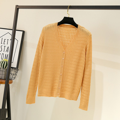 Uue mudeli naiste kampsun - spits-kaelusega ja nööpidega