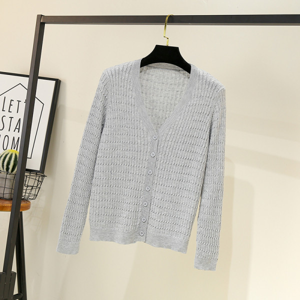 Uue mudeli naiste kampsun - spits-kaelusega ja nööpidega