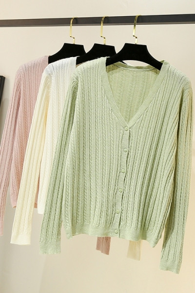 Cardigan de dama model nou cu maneci lungi