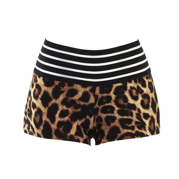 Modern rövidnadrág magas derékkal, állatmintával