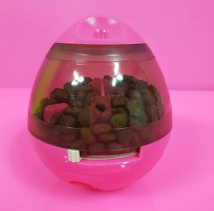 Feeder for dogs and cats in the form of an egg in several colors - also suitable for play