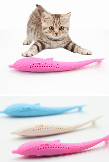 Παιχνίδι σιλικόνης για γάτες σε σχήμα ψαριού
