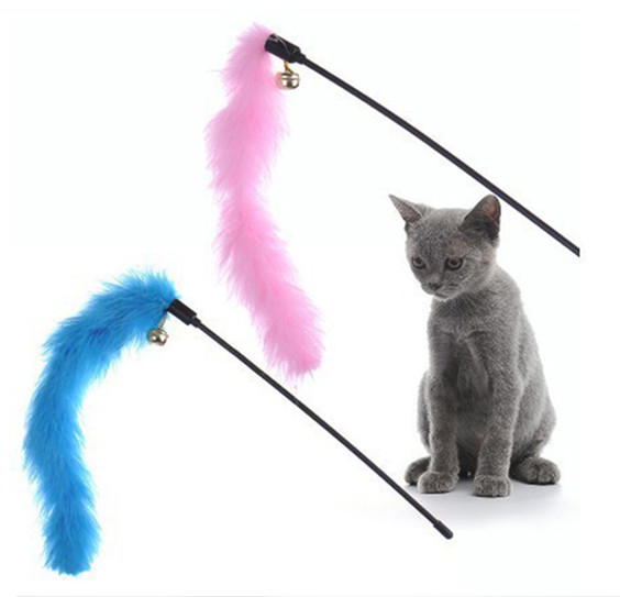 Комплект от две играчки със пух за котки 