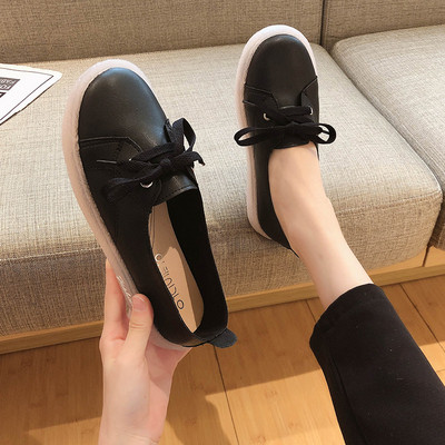 Γυναικεία casual παπούτσια με κορδόνια από οικολογικό δέρμα