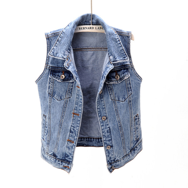 Ikdienas sieviešu džinsa veste ar kapuci un saitēm