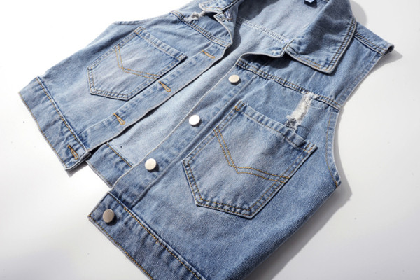 Γυναικείο κοντό γιλέκο καθημερινά με κουκούλα και τσέπες