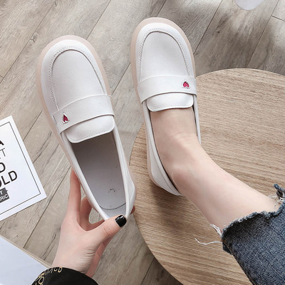 Pantofi casual dama cu talpa plata din piele ecologica