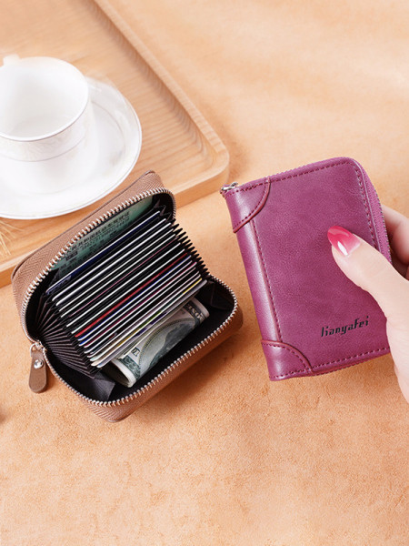 Sieviešu maks ar eko ādas rāvējslēdzēju