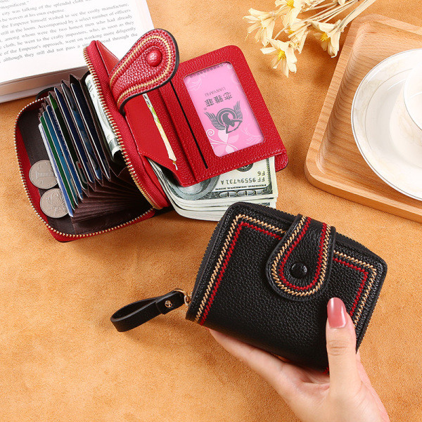 Női eco bőr pénztárca érme zsebbel