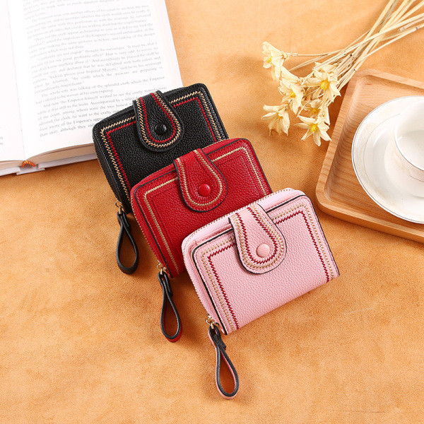 Női eco bőr pénztárca érme zsebbel