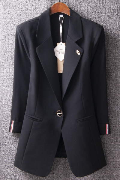 Γυναικείο σακάκι με τσέπες και 3/4 μανίκια