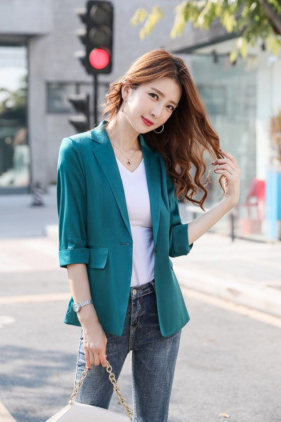 Νέο μοντέλο κομψό σακάκι με 3/4 μανίκια