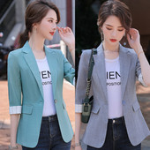 Uue mudeliga liibuv naiste jope 3/4 varrukatega