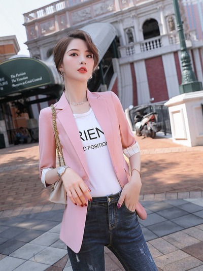 Uue mudeliga liibuv naiste jope 3/4 varrukatega