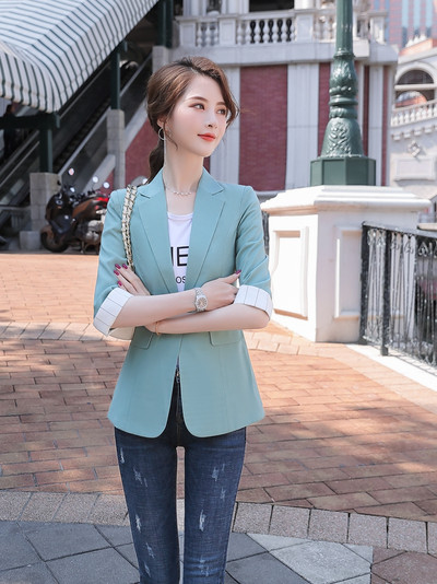 Uue mudeliga liibuv naiste jope 3/4 varrukatega