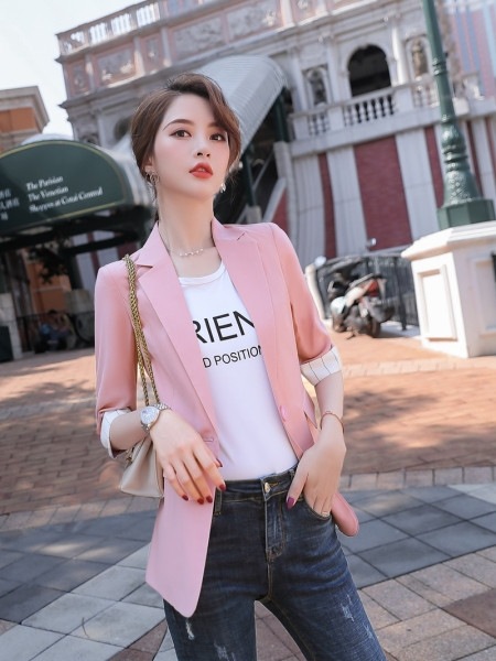 Uue mudeliga liibuv naiste jope 3/4 varrukatega