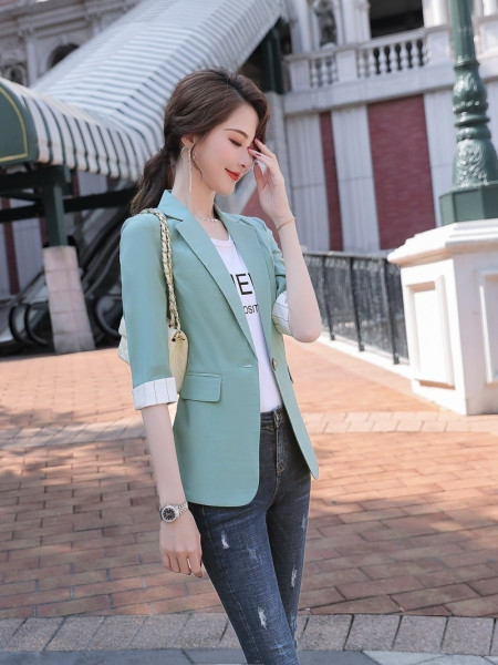 Uue mudeliga liibuv naiste jope 3/4 varrukatega