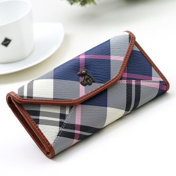 Portofel de dama in trei culori cu decor metalic