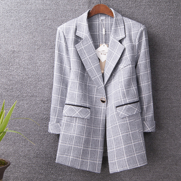 Jachetă modernă în dungi cu nasturi și buzunare - mai multe culori