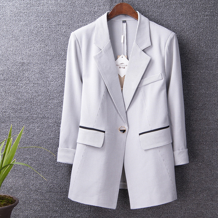 Jachetă modernă în dungi cu nasturi și buzunare - mai multe culori