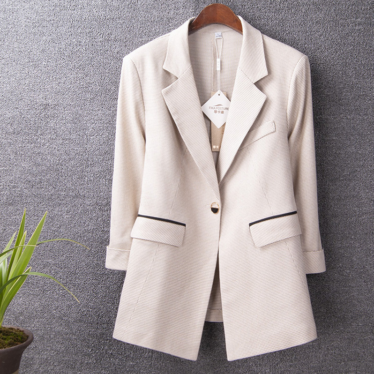 Jachetă modernă în dungi cu nasturi și buzunare - mai multe culori