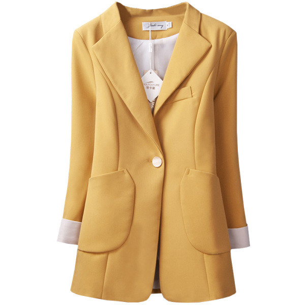 Pika liibuva taskute ja pikkade varrukatega jope