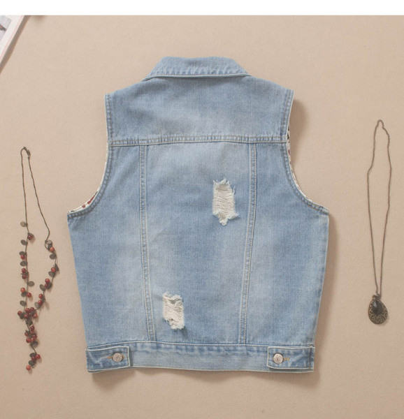 Ikdienas sieviešu īsā džinsa veste ar kapuci un saitēm