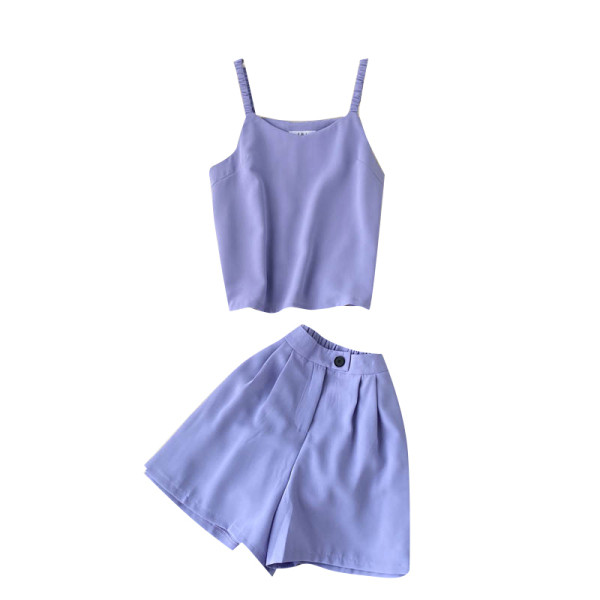 Modern női kétrészes szett vékony pántokkal, magas derékkal