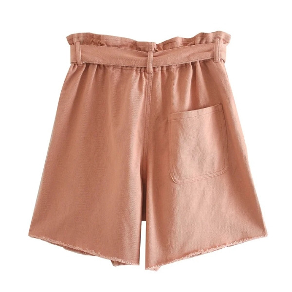 Moodsad naiste lühikesed püksid vööga – kõrge vöökoht