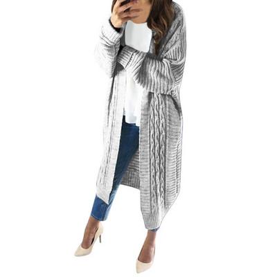 Modern női hosszú kardigán széles modell