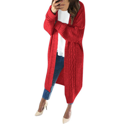Modern női hosszú kardigán széles modell