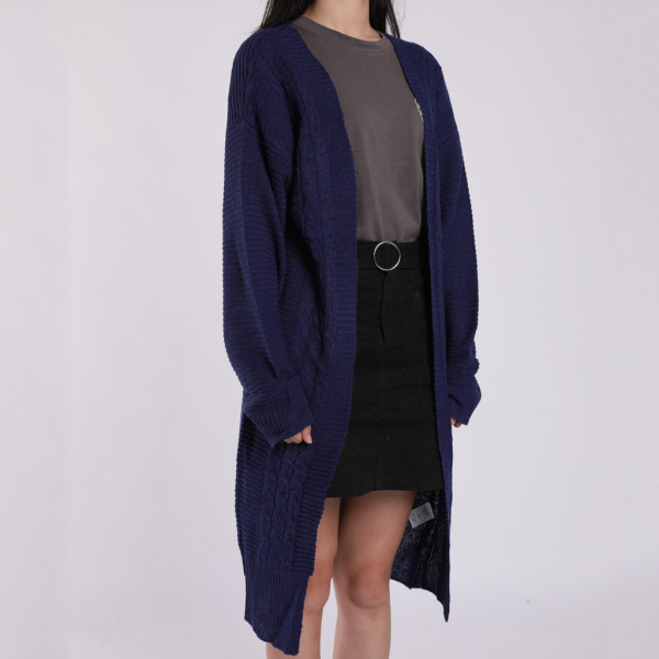 Modern női hosszú kardigán széles modell