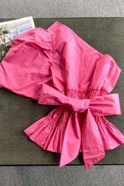 Camasa de dama model nou cu panglica si umar gol