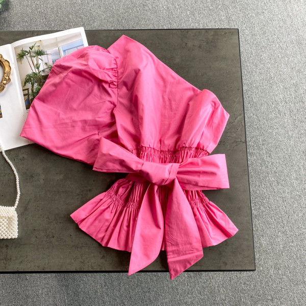 Camasa de dama model nou cu panglica si umar gol