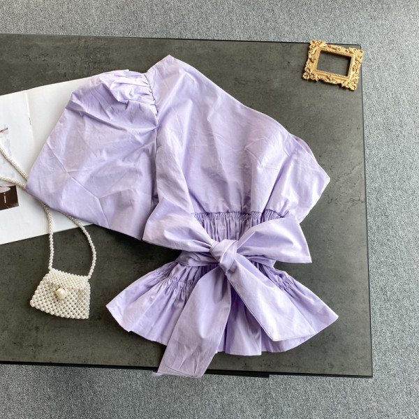 Camasa de dama model nou cu panglica si umar gol